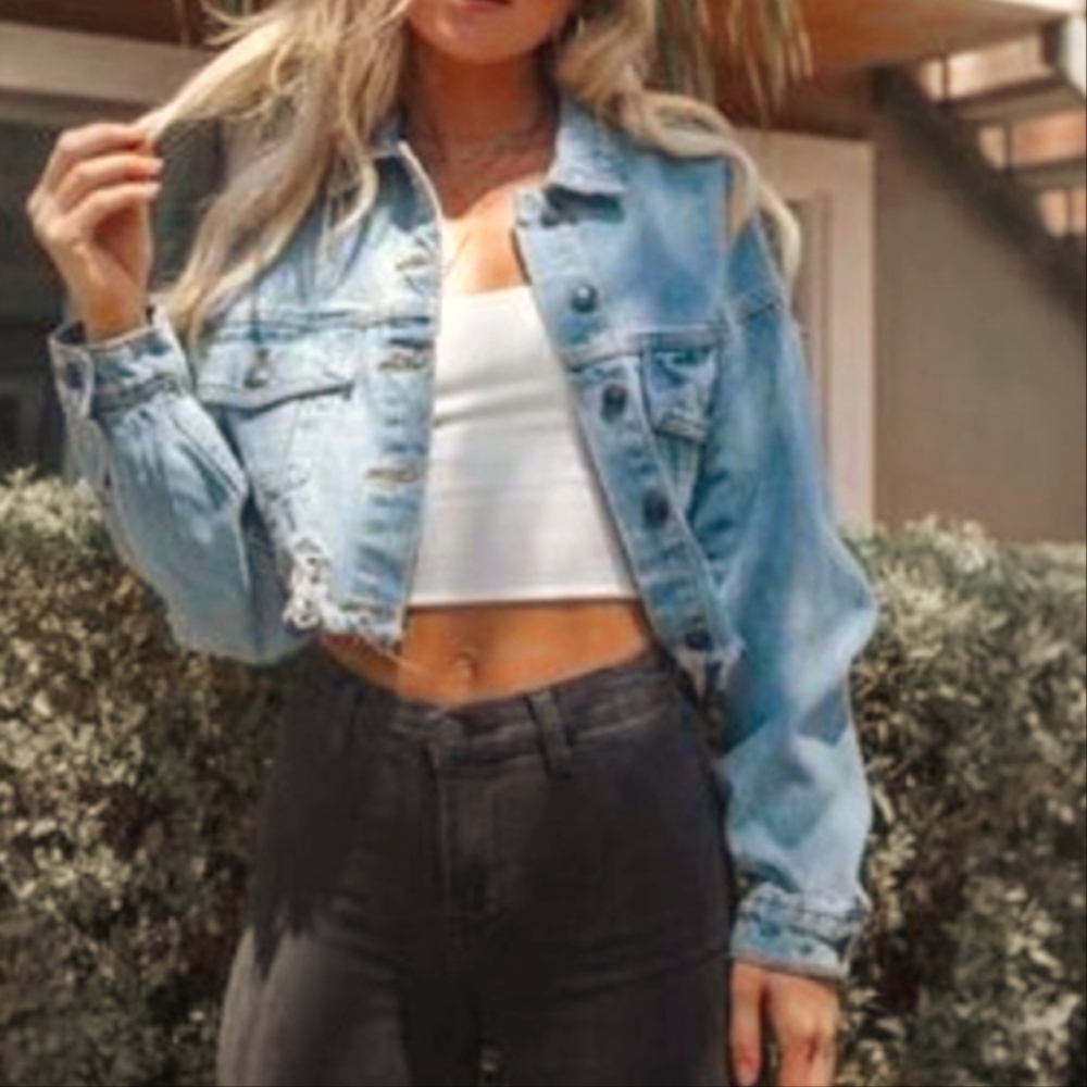 YMI Jeans Distressed Denim Jacket
